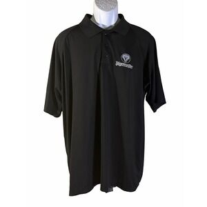 Jagermeister Polo Shirt Mens XXL Black Short Sleeve Logo Golf Tee